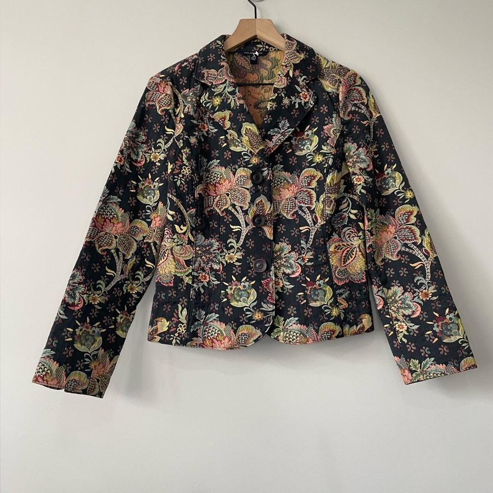 Trousers ETC Tapestry floral fitted blazer